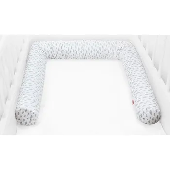 Příslušenství pro dětskou postel a kolébku Scamp mantinel do postýlky válec (WhiteLittleClouds) - 3×70 cm