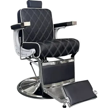 Kadeřnické křeslo Barber křeslo CROSS PLUS - drsná černá