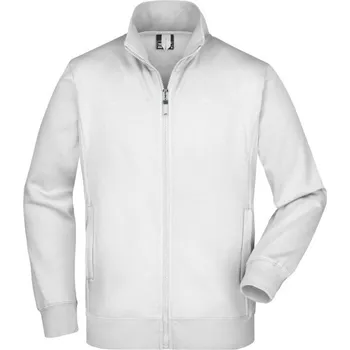 Pánská mikina James & Nicholson (Daiber) Pánská jednobarevná mikina JN046 - Bílá | 2XL