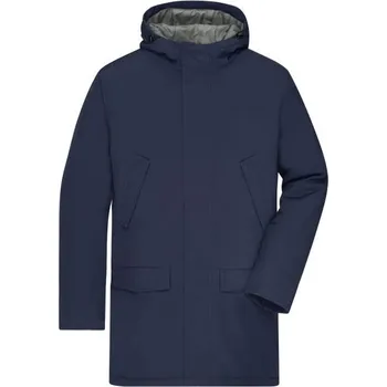 Pánský kabát James & Nicholson (Daiber) Elegantní pánská zimní parka JN1176 - Tmavě modrá | S