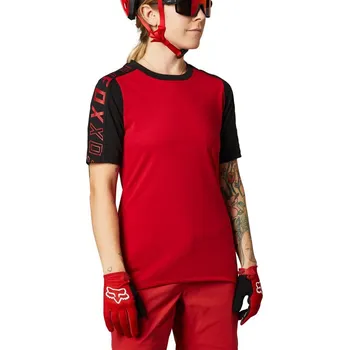 cyklistický dres cyklo dres dámský FOX Ranger Dr Ss Jersey, Chilli - XS