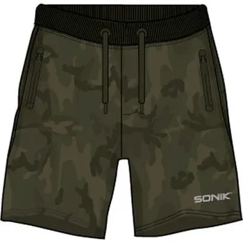 Rybářské oblečení Sonik Kraťasy Camo Fleece Shorts - M