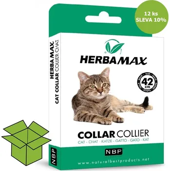 Antiparazitikum pro kočku Herba Max Collar Cat repelentní obojek, 42 cm (12 ks) SLEVA 10 %