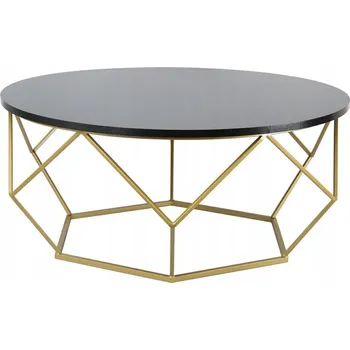 Konferenční stolek Konferenční stolek HowHomely kulatý 90 x 90 x 41,5 cm černý