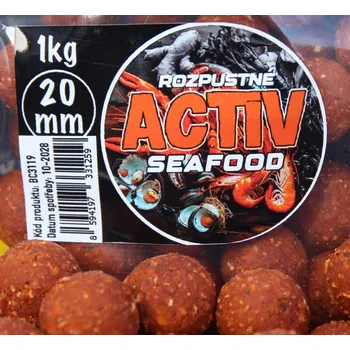 BLACK CARP Activ Boilies Seafood 1kg 20 mm (BLACK CARP Activ Boilies Seafood)