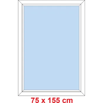 Okno Soft Plastové okno 75x155 cm, FIX neotevíravé