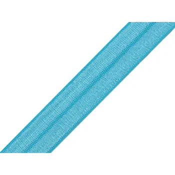 Textilie Lemovací pruženka půlená šíře 20 mm - modrá azuro (5m)