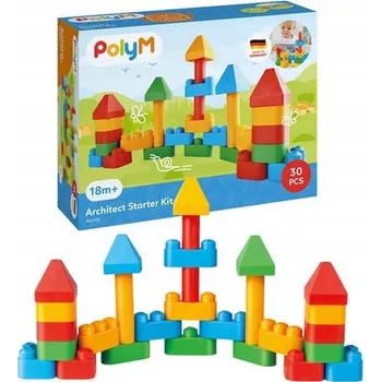 ostatní stavebnice Stavební Stavebnice pro děti 18m+ MĚKKÉ 30dílné dílů Kreativní sada PolyM.