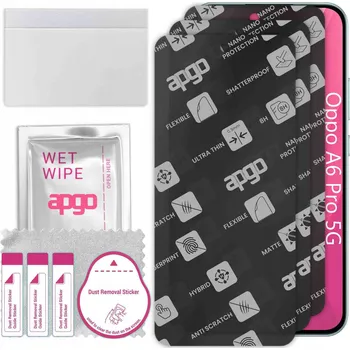 Pouzdro na mobilní telefon 3x MATNÉ Hybridní Sklo pro Oppo A6 Pro 5G, alternativa tvrzeného skla