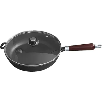 Pánev Pánev Krisberg litinová kulatá 28 cm černá s poklicí