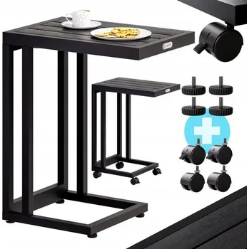 Konferenční stolek Stolek Casaria čtvercový 50 x 40 x 71 cm černý