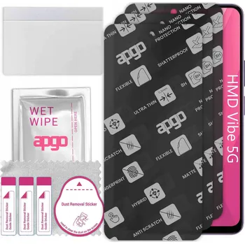 Pouzdro na mobilní telefon 3x MATNÉ Hybridní Sklo pro HMD Vibe 5G, alternativa tvrzeného skla