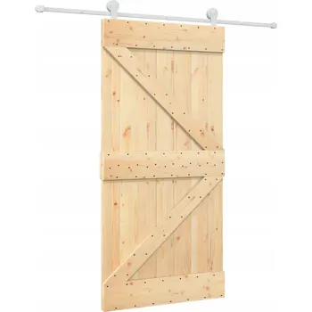 Interiérové dveře Posuvné dveře borovice 100x210 bílé - robustní, tiché a šetří místo