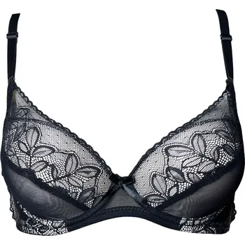 Podprsenka Dámská krajková podprsenka černo-béžová 5041B Velikost: 85B
