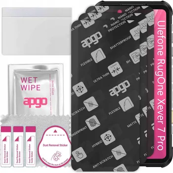 Pouzdro na mobilní telefon 3x MATNÉ Hybridní Sklo pro Ulefone RugOne Xever 7 Pro, náhrada tvrzeného skla