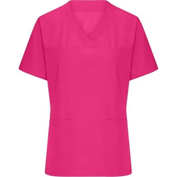 Dámská halenka James & Nicholson (Daiber) Dámská strečová zdravotnická halena JN3103 - Růžová | M