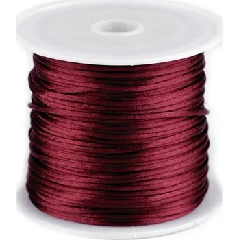 Příze Saténová šňůra Ø1 mm - 22 bordó