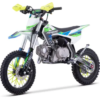 malá motorka Pitbike MiniRocket DK125 14/12 el startér, automat, sedlo 70cm modrý