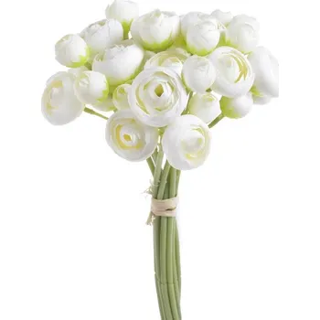 umělá květina Kytice umělého pryskyřníku bílá