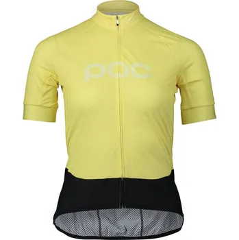 cyklistický dres cyklistický dres dámský POC W's Essential Road Logo jersey, Lt Sulfur Yellow/Sulfur Yellow - XS