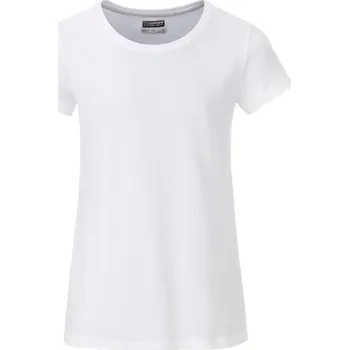 Dívčí tričko James & Nicholson (Daiber) Klasické dívčí tričko z biobavlny 8007G - Bílá | XS