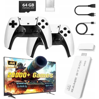 Herní konzole RETRO HERNÍ KONZOLE 20 000 HER TV EMULÁTOR TELEVIZNÍ HRA 2 BEZDRÁTOVÉ OVLADAČE