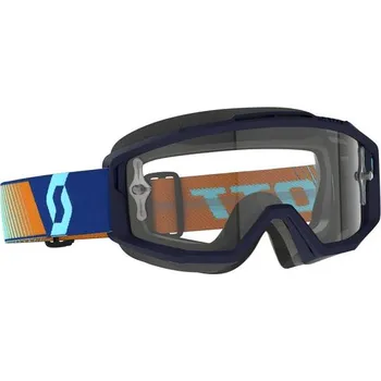 Motocyklové brýle SCOTT brýle Split 2022 OTG BLUE/ORANGE (plexi: CLEAR)