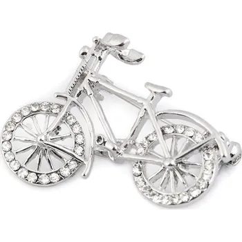 Brož Brož s broušnými kamínky kolo - crystal