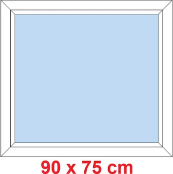 Okno SOFT Fix 90x75 mahagon 90 x 75 cm