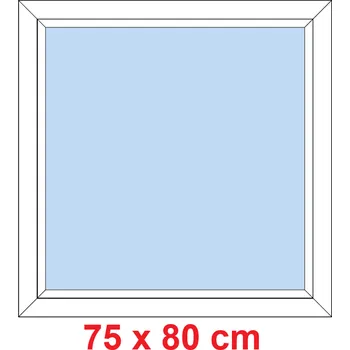 Okno Soft Plastové okno 75x80 cm, FIX neotevíravé