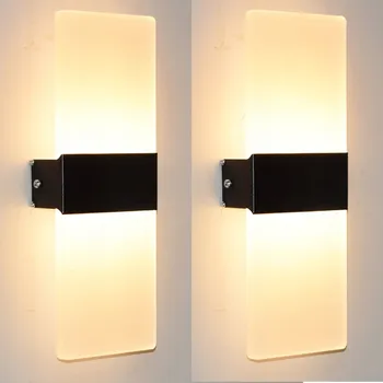 Nástěnné svítidlo 2x Nástěnné LED svítidlo do interiéru, lampička do ložnice 12W 3000K