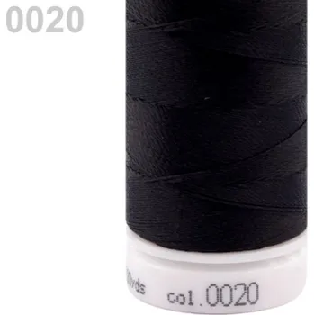Nit Nitě Poly Sheen od Mettler - 200 Metrů, Vysoká Odolnost - 0020 Black