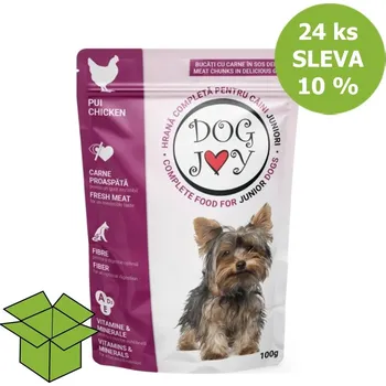 Krmivo pro psa Dog Joy Junior kuřecí v omáčce, kapsa 100 g (24 ks) SLEVA 10 %