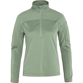 Dámská mikina fleece mikina dámská FJÄLLRÄVEN Abisko Lite Fleece Half Zip W Misty Green - S