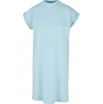 Build Your Brand Ležérní bavlněné šaty se stojáčkem - Ocean | 5XL