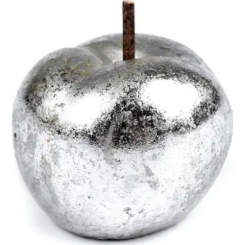 Vánoční dekorace Dekorace jablko metalické - 1 stříbrná