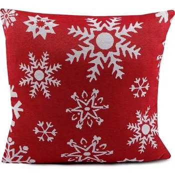 Vánoční dekorace Vánoční Povlak na Polštář - Rozměry 45x45 cm, VÁNOČNÍ Design - 3 červená