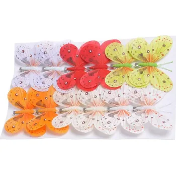 Sada motýli na klipu (12 ks) - MIX 5 barev