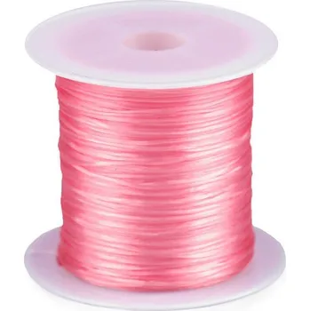 Pruženka / gumička plochá barevná 1 mm - 15 růžová
