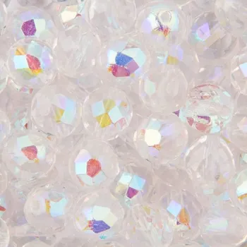 Dětské navlékací korálky Manumi české broušené korálky 10 mm Crystal AB