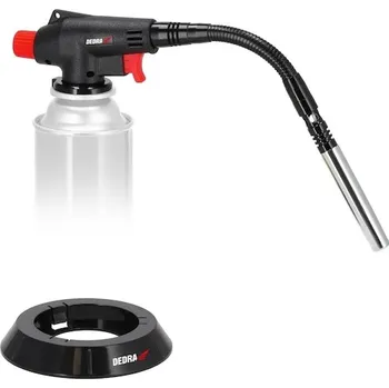 Horkovzdušná pistole Dedra 31A034 Plynový hořák s&nbsp;PIEZO zapalováním, flexibilní tryska, 3kW