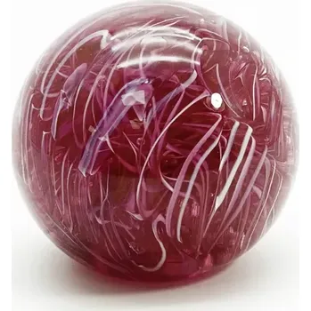 Skleněné těžítko – barevné nitě růžovo bílé tmavé | 116619