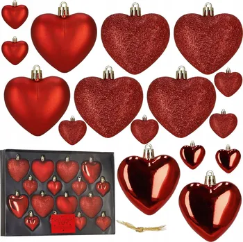 Vánoční dekorace Vánoční Koule zdobená, Vánoční Koule hladká, sady vánoční koule 7 cm 16 ks