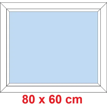 Okno Soft Plastové okno 80x60 cm, FIX neotevíravé