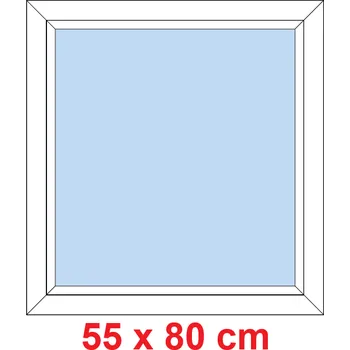 Okno Soft Plastové okno 55x80 cm, FIX neotevíravé