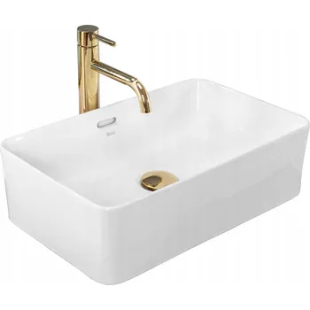 Umyvadlo Keramické umyvadlo na desku BERTA 48 Bílé - REA