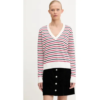 Pánský svetr Bavlněný svetr Tommy Jeans DW0DW19888 bílá 00A, vel. S