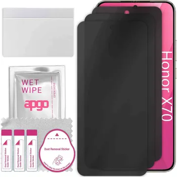 Pouzdro na mobilní telefon 3x Hybridní Sklo s Filtrem Soukromí pro Honor X70, PRIVACY