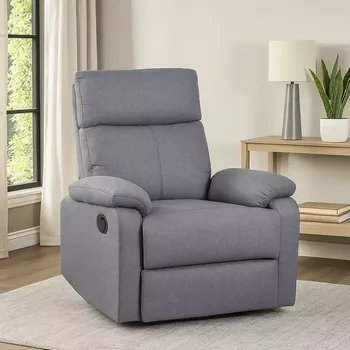 Masážní křeslo LuxuryForm DESIGN Televizní křeslo CARLOS s polohováním - šedé