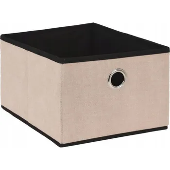 Úložný box TEXTILNÍ NÁDOBA NO WOVEN POLYESTER BÉŽOVÁ 32X25X18 CM